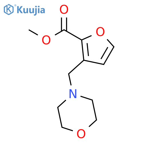 2-Furancarboxylic acid, 3-(4-morpholinylmethyl)-, methyl ester structure