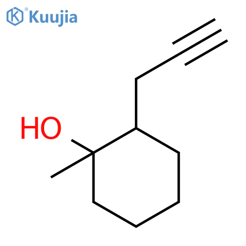 1-methyl-2-(prop-2-yn-1-yl)cyclohexan-1-ol structure