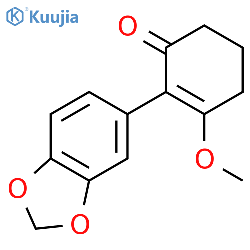 2-CYCLOHEXEN-1-ONE, 2-(1,3-BENZODIOXOL-5-YL)-3-METHOXY- structure