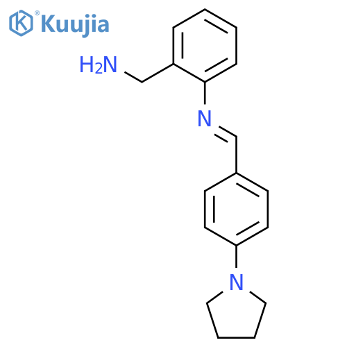 BENZENEMETHANAMINE, 2-[[[4-(1-PYRROLIDINYL)PHENYL]METHYLENE]AMINO]- structure