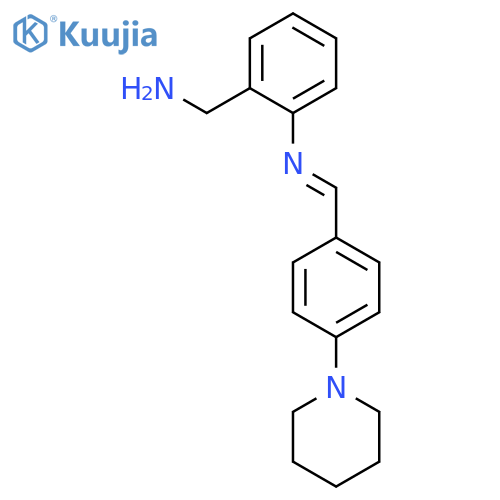 Benzenemethanamine, 2-[[[4-(1-piperidinyl)phenyl]methylene]amino]- structure