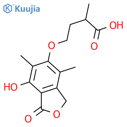 4-[(7-Hydroxy-4,6-dimethyl-1-oxo-3H-isobenzofuran-5-yl)oxy]-2-methylbutanoic acid; (S)-form structure