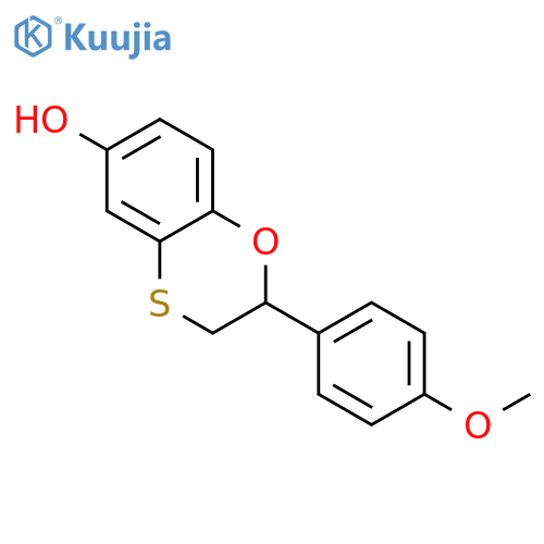1,4-Benzoxathiin-6-ol, 2,3-dihydro-2-(4-methoxyphenyl)- structure