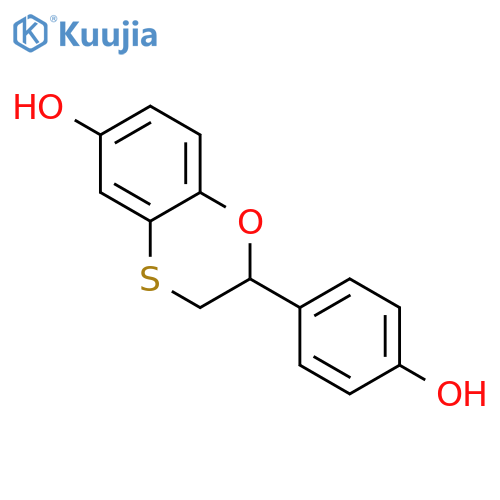 1,4-Benzoxathiin-6-ol, 2,3-dihydro-2-(4-hydroxyphenyl)- structure