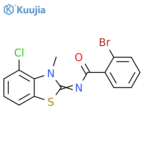 2-bromo-N-(2E)-4-chloro-3-methyl-2,3-dihydro-1,3-benzothiazol-2-ylidenebenzamide structure