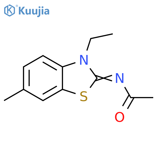 N-(2Z)-3-ethyl-6-methyl-2,3-dihydro-1,3-benzothiazol-2-ylideneacetamide structure