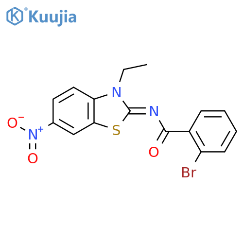 2-bromo-N-(2E)-3-ethyl-6-nitro-2,3-dihydro-1,3-benzothiazol-2-ylidenebenzamide structure