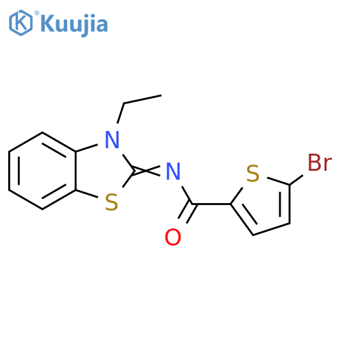 5-bromo-N-(2E)-3-ethyl-2,3-dihydro-1,3-benzothiazol-2-ylidenethiophene-2-carboxamide structure