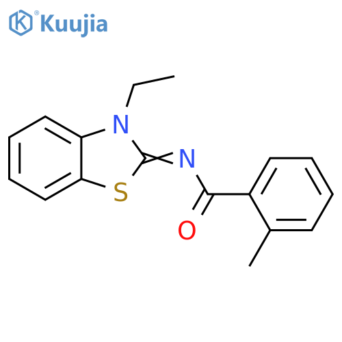 N-(2E)-3-ethyl-2,3-dihydro-1,3-benzothiazol-2-ylidene-2-methylbenzamide structure