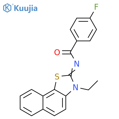 N-(2E)-3-ethyl-2H,3H-naphtho2,1-d1,3thiazol-2-ylidene-4-fluorobenzamide structure