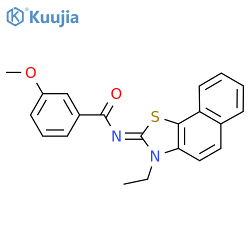 N-(2E)-3-ethyl-2H,3H-naphtho2,1-d1,3thiazol-2-ylidene-3-methoxybenzamide structure