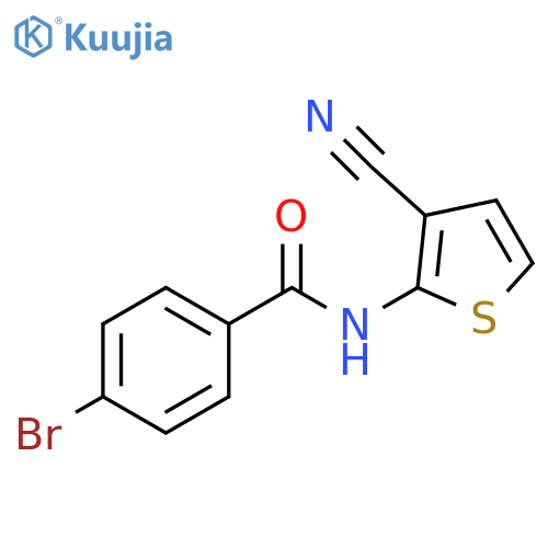 4-bromo-N-(3-cyanothiophen-2-yl)benzamide structure