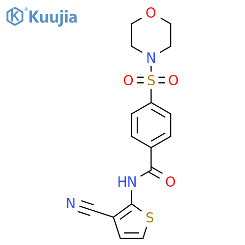 N-(3-cyanothiophen-2-yl)-4-(morpholine-4-sulfonyl)benzamide structure