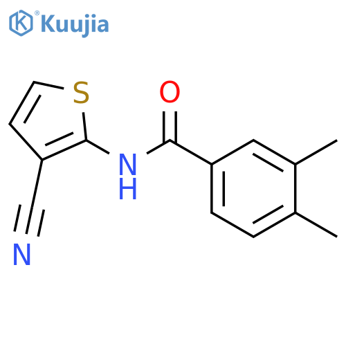 N-(3-cyanothiophen-2-yl)-3,4-dimethylbenzamide structure