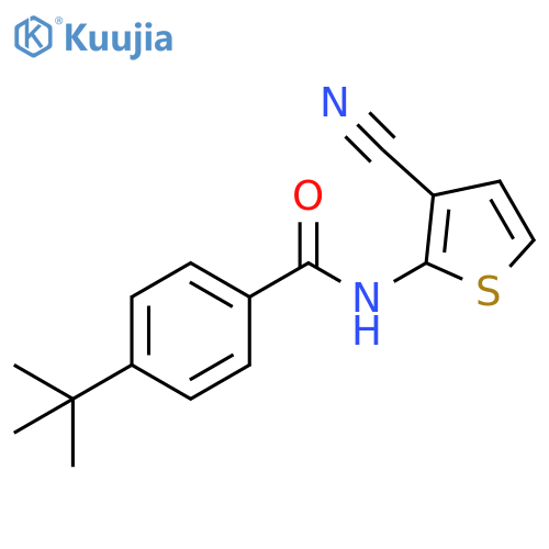 4-tert-butyl-N-(3-cyanothiophen-2-yl)benzamide structure