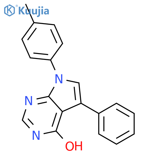7-(4-methylphenyl)-5-phenyl-7H-pyrrolo2,3-dpyrimidin-4-ol structure