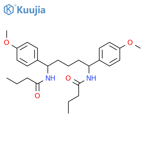 BUTANAMIDE, N,N'-[1,5-BIS(4-METHOXYPHENYL)-1,5-PENTANEDIYL]BIS- structure