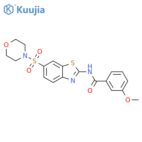 3-methoxy-N-6-(morpholine-4-sulfonyl)-1,3-benzothiazol-2-ylbenzamide structure
