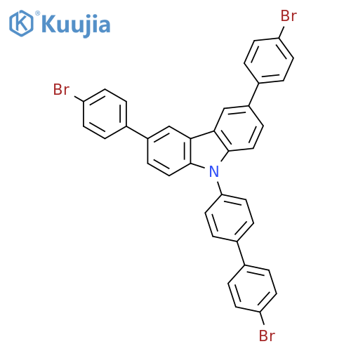 9H-CARBAZOLE, 9-(4'-BROMO[1,1'-BIPHENYL]-4-YL)-3,6-BIS(4-BROMOPHENYL)- structure