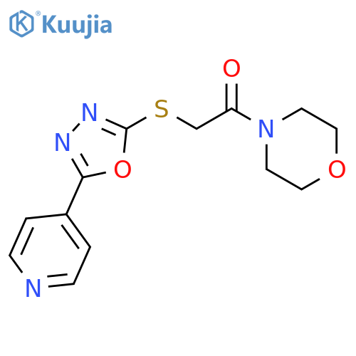 MORPHOLINE, 4-[[[5-(4-PYRIDINYL)-1,3,4-OXADIAZOL-2-YL]THIO]ACETYL]- structure