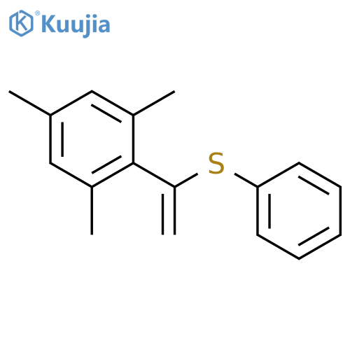 Benzene, 1,3,5-trimethyl-2-[1-(phenylthio)ethenyl]- structure