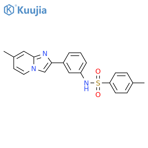 4-methyl-N-(3-{7-methylimidazo1,2-apyridin-2-yl}phenyl)benzene-1-sulfonamide structure