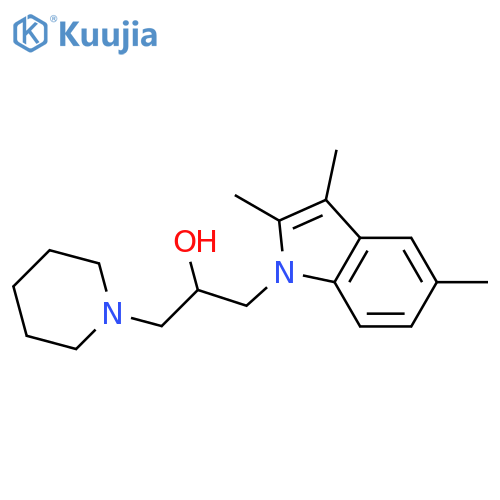 1-(piperidin-1-yl)-3-(2,3,5-trimethyl-1H-indol-1-yl)propan-2-ol structure