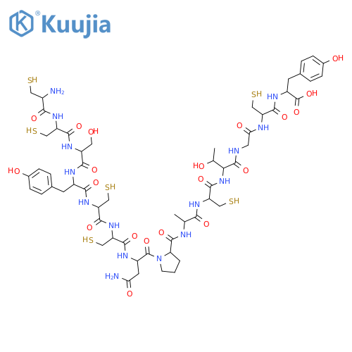 L-Tyrosine,L-cysteinyl-L-cysteinyl-L-seryl-L-tyrosyl-L-cysteinyl-L-cysteinyl-L-asparaginyl-L-prolyl-L-alanyl-L-cysteinyl-L-threonylglycyl-L-cysteinyl- structure