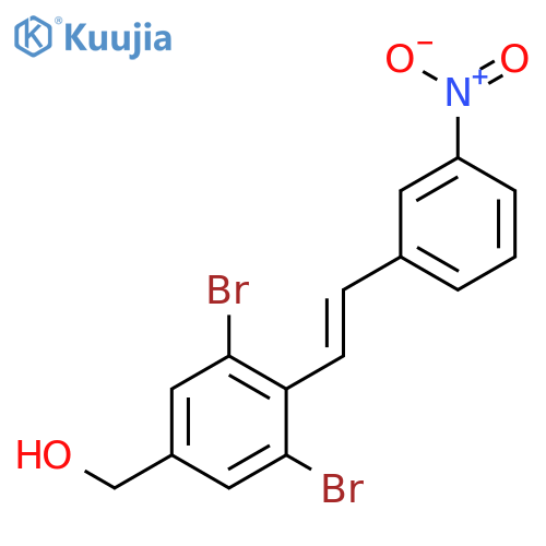 BENZENEMETHANOL, 3,5-DIBROMO-4-[(1E)-2-(3-NITROPHENYL)ETHENYL]- structure
