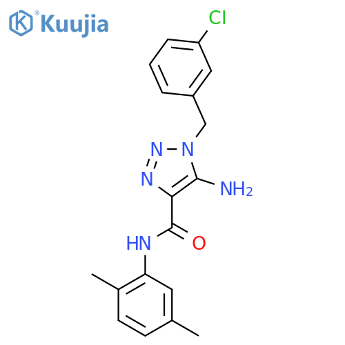 5-amino-1-(3-chlorophenyl)methyl-N-(2,5-dimethylphenyl)-1H-1,2,3-triazole-4-carboxamide structure
