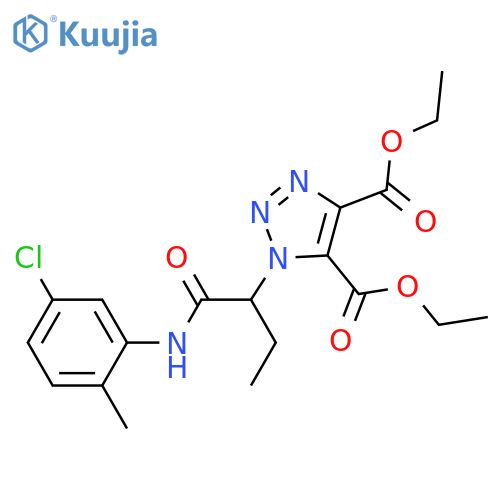 4,5-diethyl 1-{1-(5-chloro-2-methylphenyl)carbamoylpropyl}-1H-1,2,3-triazole-4,5-dicarboxylate structure