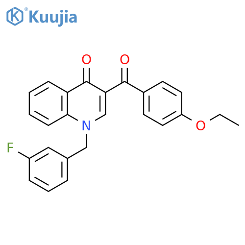 3-(4-ethoxybenzoyl)-1-(3-fluorophenyl)methyl-1,4-dihydroquinolin-4-one structure