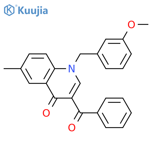 3-benzoyl-1-(3-methoxyphenyl)methyl-6-methyl-1,4-dihydroquinolin-4-one structure