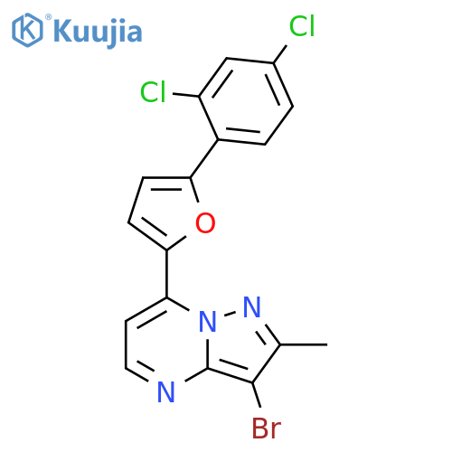 3-Bromo-7-[5-(2,4-dichlorophenyl)furan-2-yl]-2-methylpyrazolo[1,5-a]pyrimidine structure
