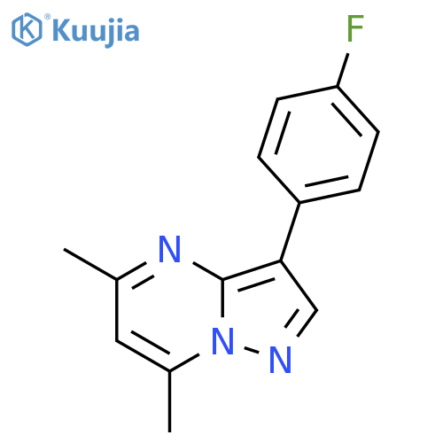 3-(4-FLUOROPHENYL)-5,7-DIMETHYLPYRAZOLO[1,5-A]PYRIMIDINE structure