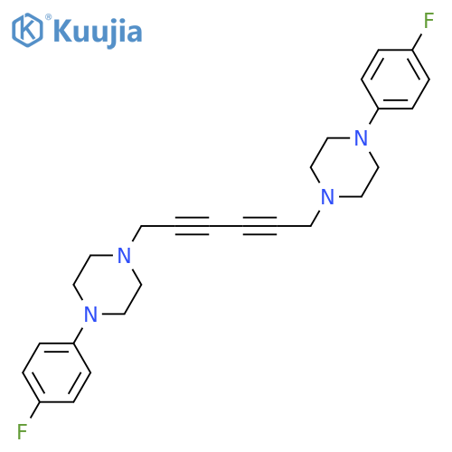 1-(4-FLUOROPHENYL)-4-(6-[4-(4-FLUOROPHENYL)PIPERAZINO]-2,4-HEXADIYNYL)PIPERAZINE structure