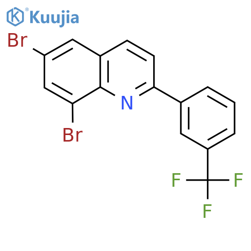 6,8-Dibromo-2-[3-(trifluoromethyl)phenyl]quinoline structure