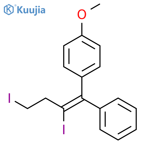 Benzene, 1-(2,4-diiodo-1-phenyl-1-butenyl)-4-methoxy- structure