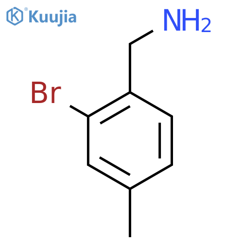(2-bromo-4-methylphenyl)methanamine structure