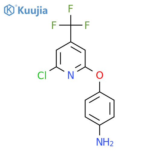 Benzenamine, 4-[[6-chloro-4-(trifluoromethyl)-2-pyridinyl]oxy]- structure