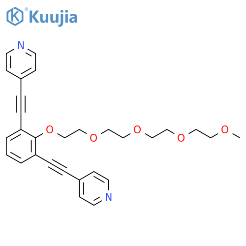 Pyridine,4,4'-[[2-(3,6,9,12-tetraoxatridec-1-yloxy)-1,3-phenylene]di-2,1-ethynediyl]bis- structure