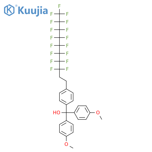Benzenemethanol,4-(3,3,4,4,5,5,6,6,7,7,8,8,9,9,10,10,10-heptadecafluorodecyl)-a,a-bis(4-methoxyphenyl)- structure