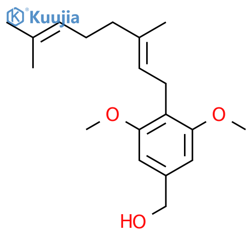 Benzenemethanol, 4-[(2E)-3,7-dimethyl-2,6-octadienyl]-3,5-dimethoxy- structure
