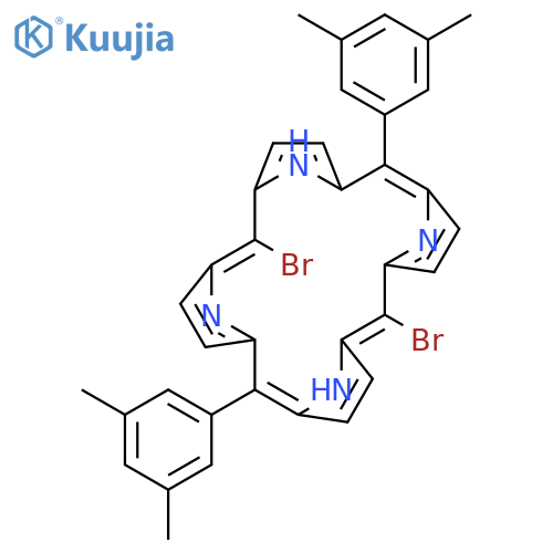 21H,23H-PORPHINE, 5,15-DIBROMO-10,20-BIS(3,5-DIMETHYLPHENYL)- structure