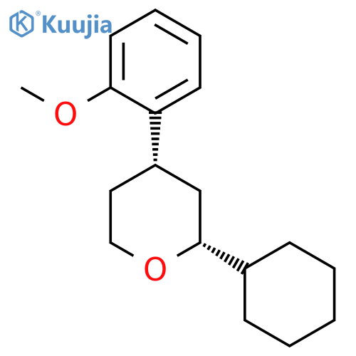 2H-Pyran, 2-cyclohexyltetrahydro-4-(2-methoxyphenyl)-, (2R,4S)-rel- structure