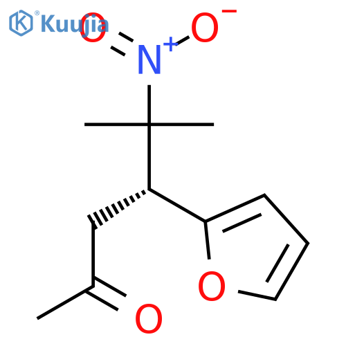 2-HEXANONE, 4-(2-FURANYL)-5-METHYL-5-NITRO-, (4R)- structure