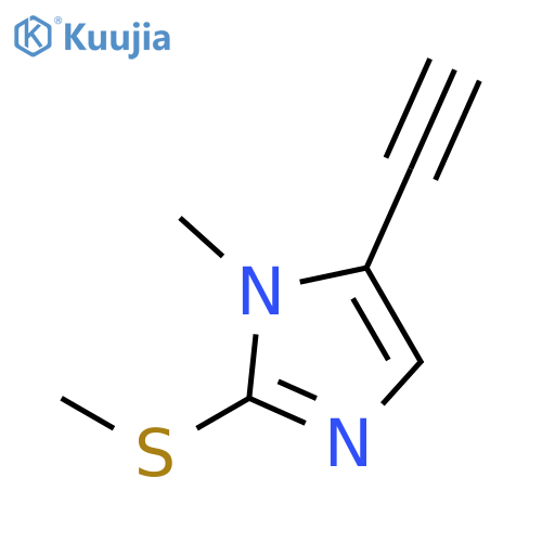 5-ethynyl-1-methyl-2-(methylsulfanyl)-1H-imidazole structure