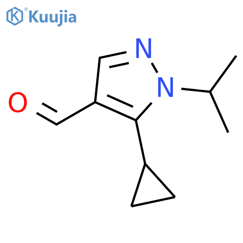 5-cyclopropyl-1-(propan-2-yl)-1H-pyrazole-4-carbaldehyde structure