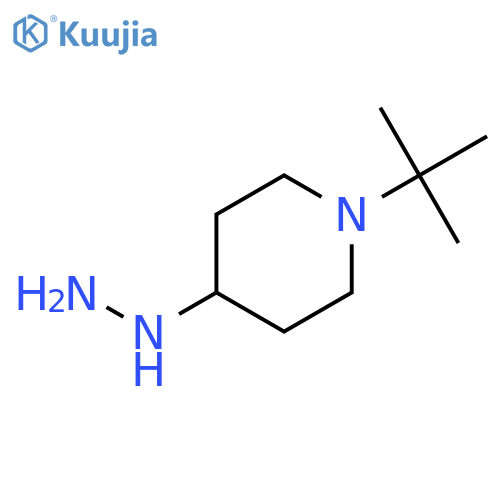 Piperidine, 1-(1,1-dimethylethyl)-4-hydrazino- structure