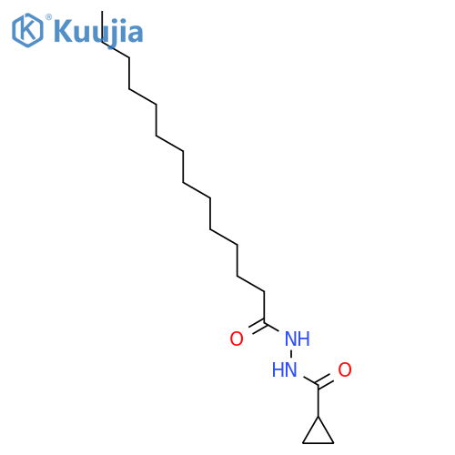Cyclopropanecarboxylic acid, 2-(1-oxotetradecyl)hydrazide structure